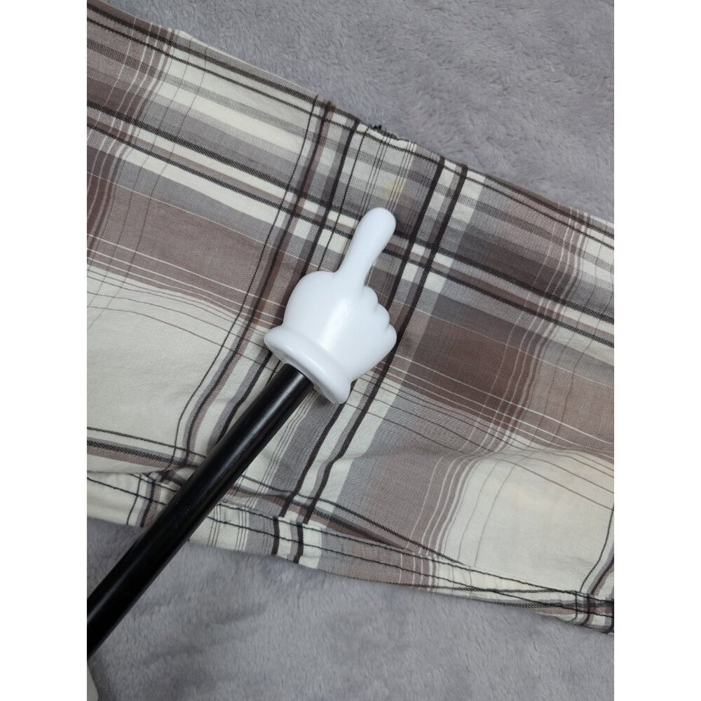 BKE Button Up Shirt Mens Medium Brown Plaid Pearl Snap Athletic Fit Western - Picture 5 of 10